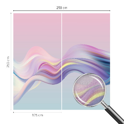 Papel mural texturado decorativo con diseño de olas coloridas