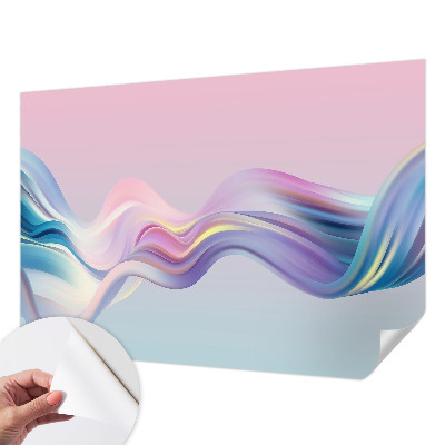 Papel mural texturado decorativo con diseño de olas coloridas