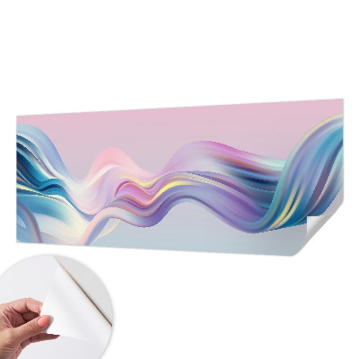 Papel mural texturado decorativo con diseño de olas coloridas