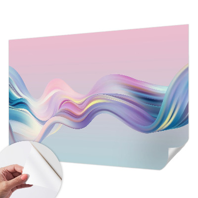 Papel mural texturado decorativo con diseño de olas coloridas