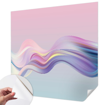 Papel mural texturado decorativo con diseño de olas coloridas