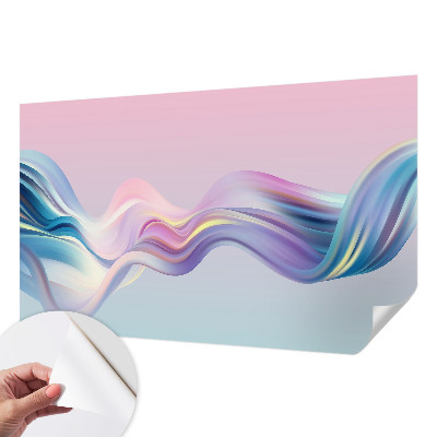 Papel mural texturado decorativo con diseño de olas coloridas