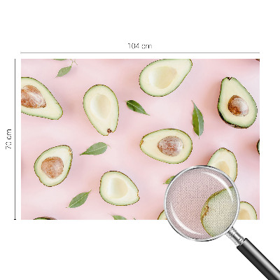Papel mural con patrón decorativo con motivo de aguacate