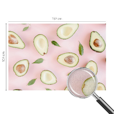 Papel mural con patrón decorativo con motivo de aguacate