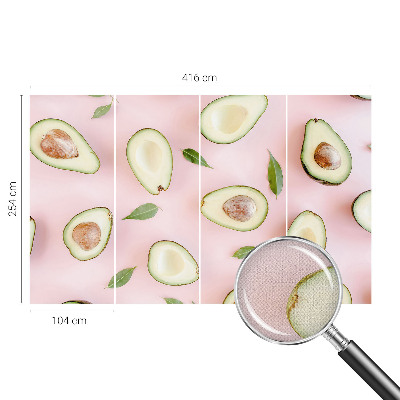 Papel mural con patrón decorativo con motivo de aguacate