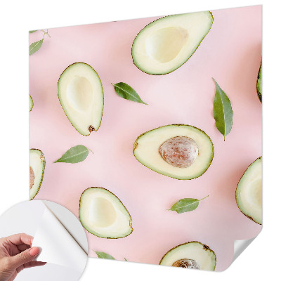 Papel mural con patrón decorativo con motivo de aguacate