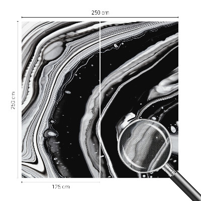 Papel mural con patrón decorativo Ondas monocromáticas