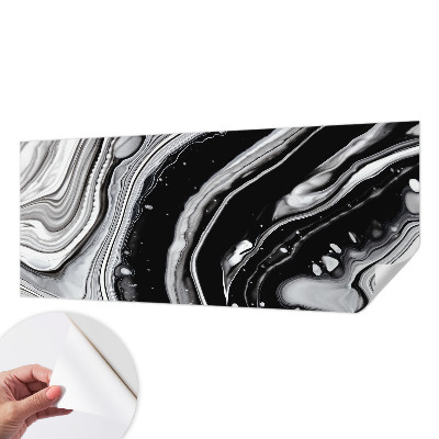 Papel mural con patrón decorativo con motivos de ondas monocromáticas