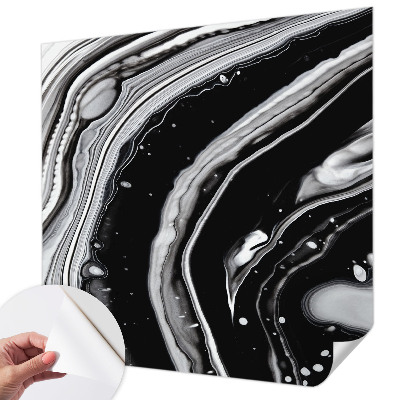 Papel mural con patrón decorativo con motivos de ondas monocromáticas