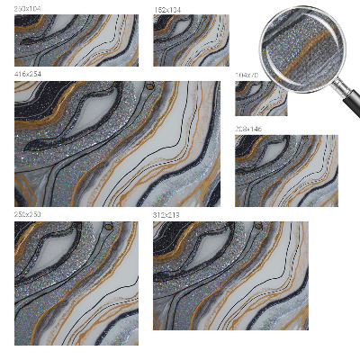 Fotomural decorativo para cabecero de cama con diseño de olas de piedra