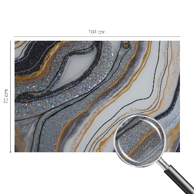 Fotomural decorativo para cabecero de cama con diseño de olas de piedra