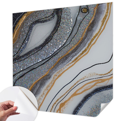 Fotomural decorativo para cabecero de cama con diseño de olas de piedra