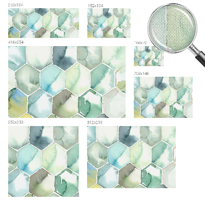 Mural de pared con estampado hermoso hexágonos pastel