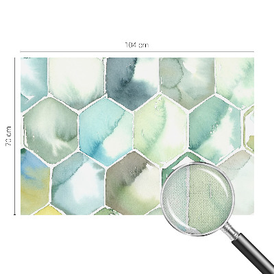 Mural de pared con estampado hermoso hexágonos pastel