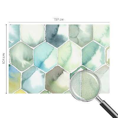 Mural de pared con estampado hermoso hexágonos pastel