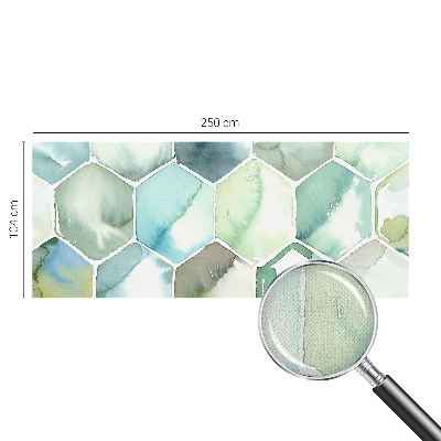 Mural de pared con estampado hermoso hexágonos pastel