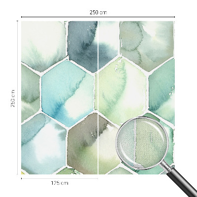 Mural de pared con estampado hermoso hexágonos pastel