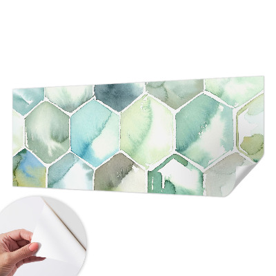 Mural de pared con estampado hermoso hexágonos pastel