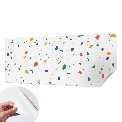 Fotomural decorativo para cabecero de cama con diseño de piezas en forma de arcoíris