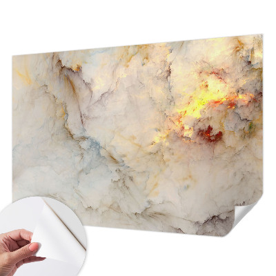 Papel mural con patrón decorativo Paisaje colorido