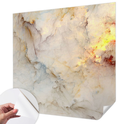 Papel mural con patrón decorativo con un paisaje colorido