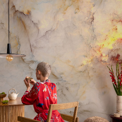 Papel mural con patrón decorativo Paisaje colorido