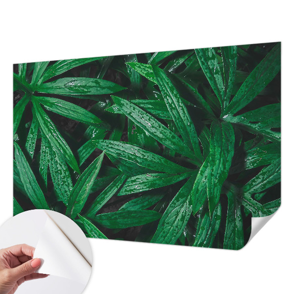 Mural de pared con estampado hermoso con motivo de vegetación natural