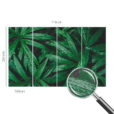 Mural de pared con estampado hermoso con motivo de vegetación natural