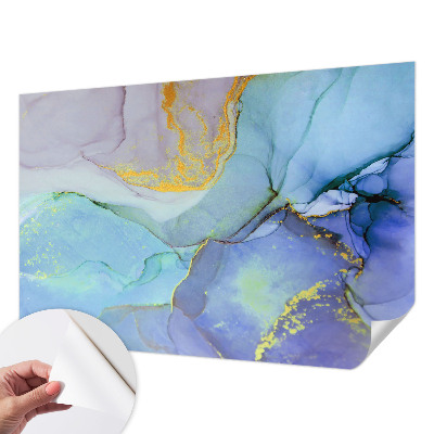 Fotomural decorativo para cabecero de cama con motivos de formas en acuarela