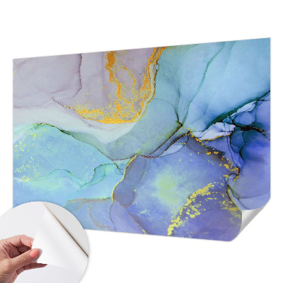 Fotomural decorativo para cabecero de cama con motivos de formas en acuarela