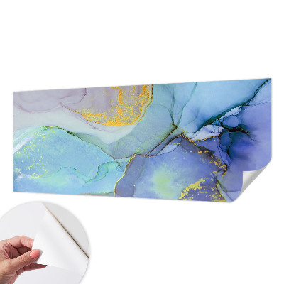 Fotomural decorativo para cabecero de cama con motivos de formas en acuarela