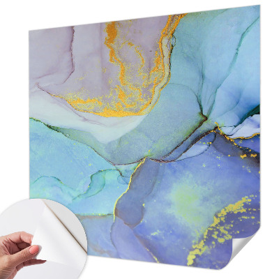 Fotomural decorativo para cabecero de cama con motivos de formas en acuarela
