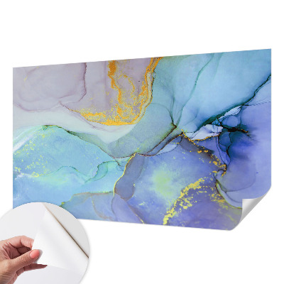 Fotomural decorativo para cabecero de cama con motivos de formas en acuarela