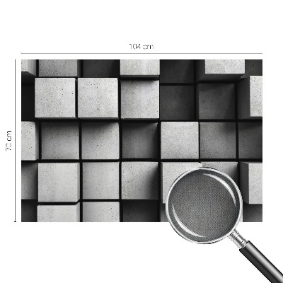 Papel mural texturado decorativo cubos geométricos