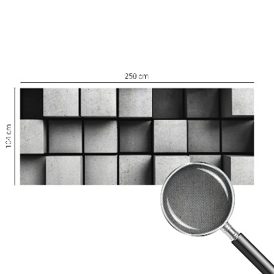 Papel mural texturado decorativo cubos geométricos