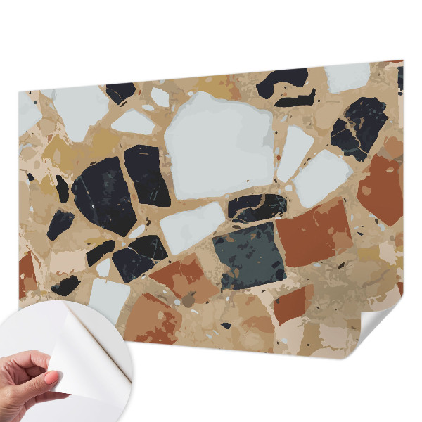 Mural de pared con estampado hermoso Piedras rústicas