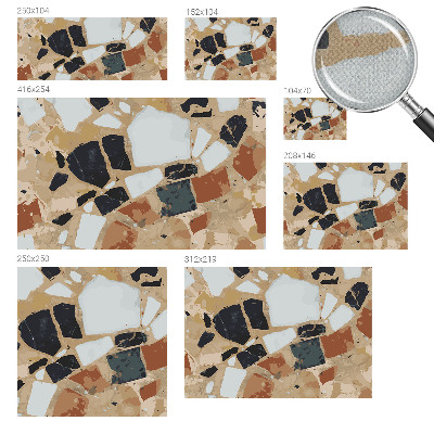 Mural de pared con estampado hermoso Piedras rústicas