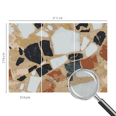 Mural de pared con estampado hermoso Piedras rústicas