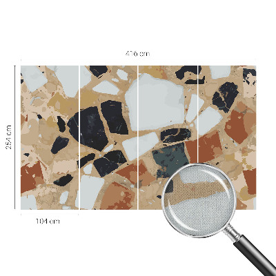 Mural de pared con estampado hermoso Piedras rústicas