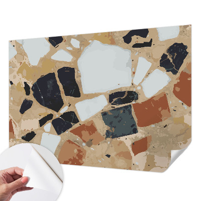 Mural de pared con estampado hermoso Piedras rústicas