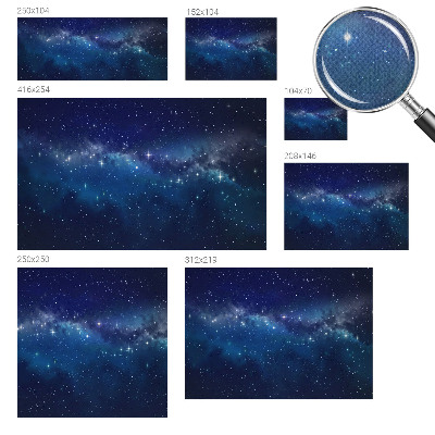 Fotomural decorativo para cabecero de cama Noche estrellada