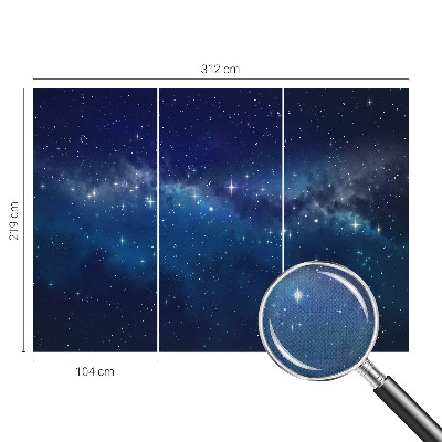 Fotomural decorativo para cabecero de cama Noche estrellada