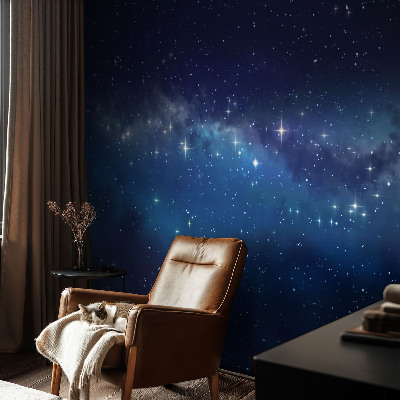 Fotomural decorativo para cabecero de cama Noche estrellada