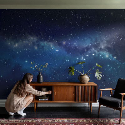 Fotomural decorativo para cabecero de cama Noche estrellada