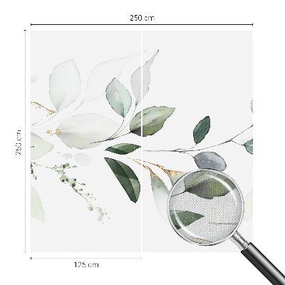 Mural de pared con estampado hermoso hojas verdes