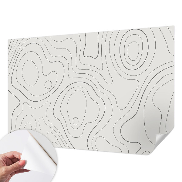 Papel mural con patrón decorativo con diseño de líneas fluidas