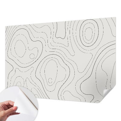 Papel mural con patrón decorativo con diseño de líneas fluidas