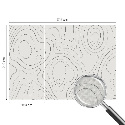 Papel mural con patrón decorativo con diseño de líneas fluidas