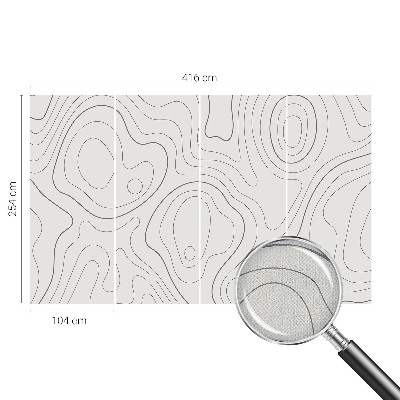 Papel mural con patrón decorativo Líneas de fluidos