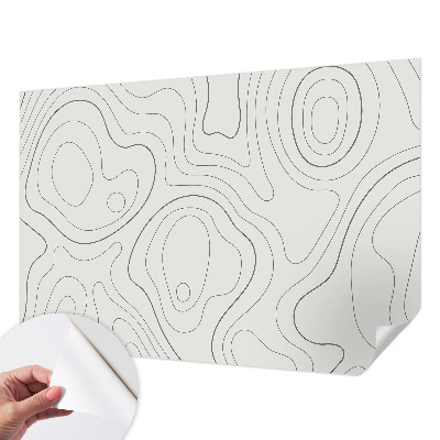 Papel mural con patrón decorativo con diseño de líneas fluidas